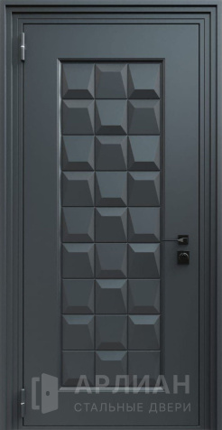 Фото №2 «Входная серая дверь для коттеджа с отделкой патиной №780»